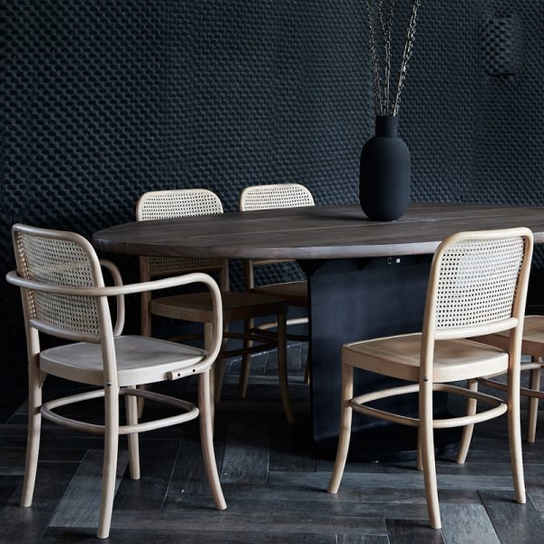 Silla Oporto Natural con Brazos
